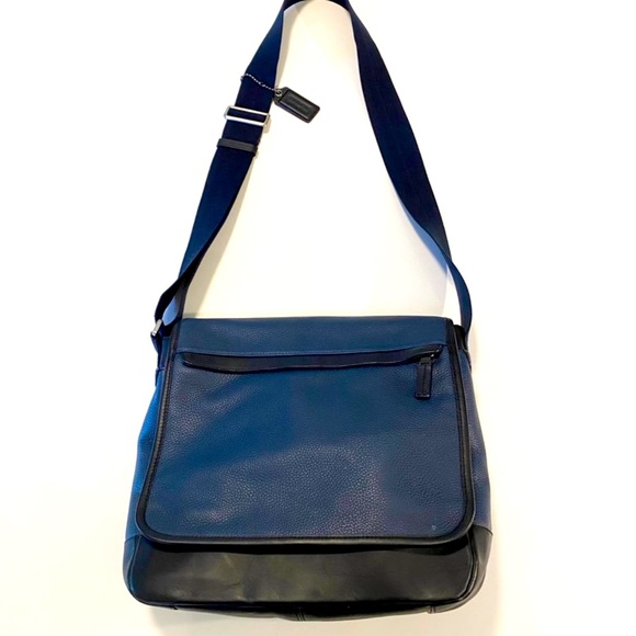 Men’s | Coach | Camden Leather Map Bag | Navy - Picture 9 of 16